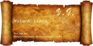 Volent Itala névjegykártya